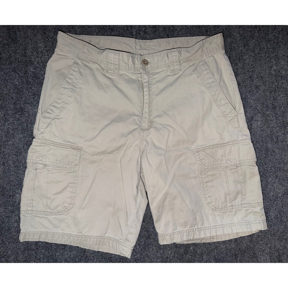 Columbia Mens Khaki Tan Cotton Cargo Shorts Size34 XM8443 Outdoor Hiking Utility